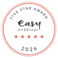 Easy Weddings 2026 five-star wedding venue supplier badge awarded to Stamford Plaza Brisbane