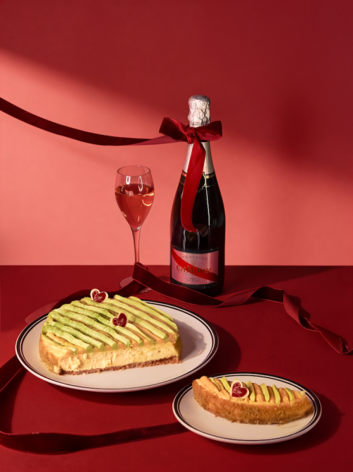 Yuzu Cheesecake with Matcha Chantilly Cream