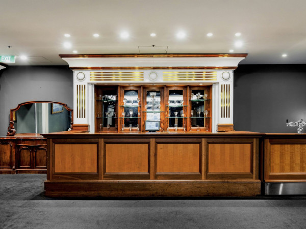 Built-in bar area in the Crystal Room events space Adelaide